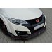 Накладка сплиттер на передний бампер на Honda Civic IX Type R